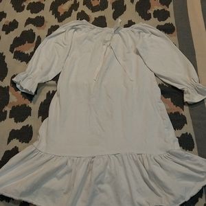 White ruffle 3t pajama gown